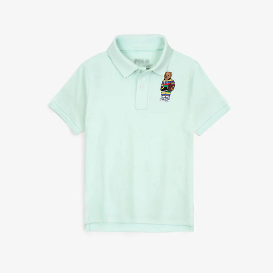 RL Kids Premium Bear Polo Shirt (Sea Green)