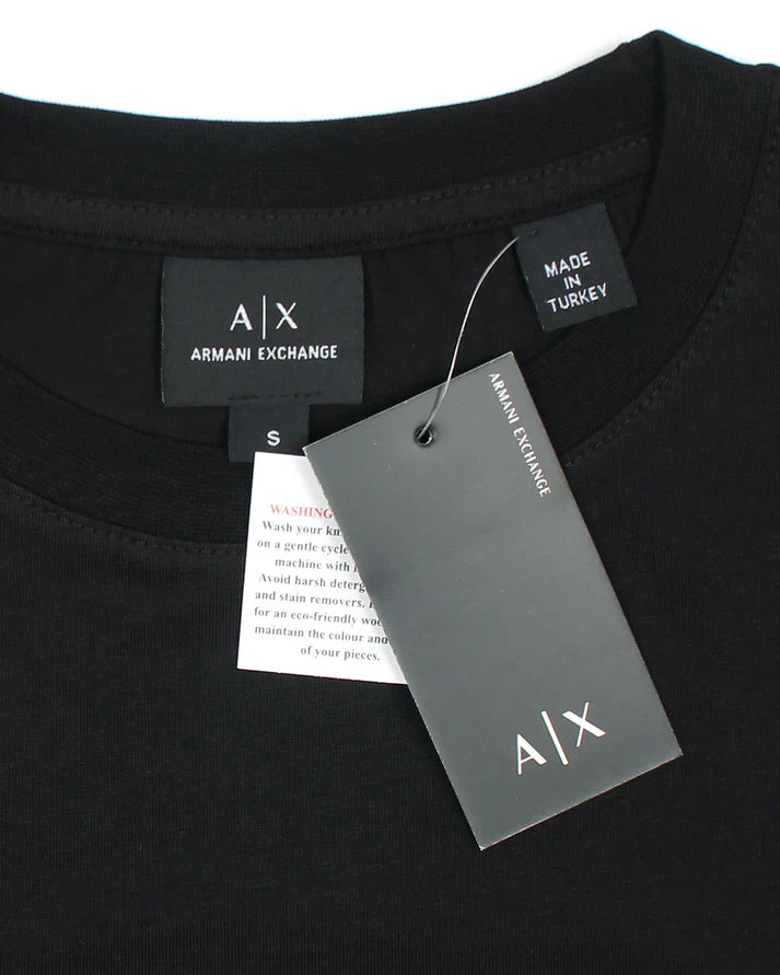 A-X IMPORTED MEN'S PATCH T-SHIRT (BLACK)