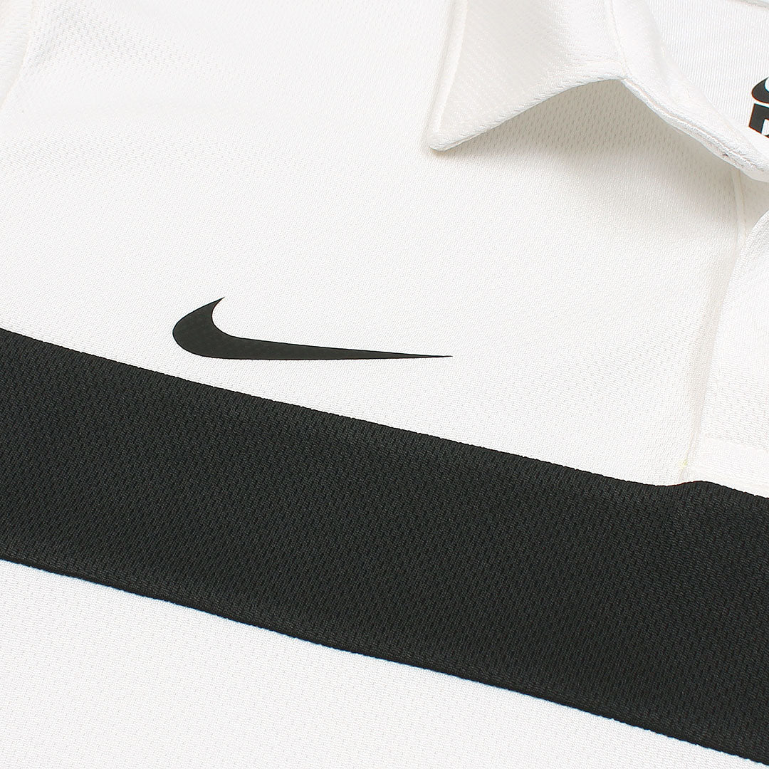 NKE PREMIUM MESH DRI-FIT PANALED POLO SHIRT (WHITE/BLACK)