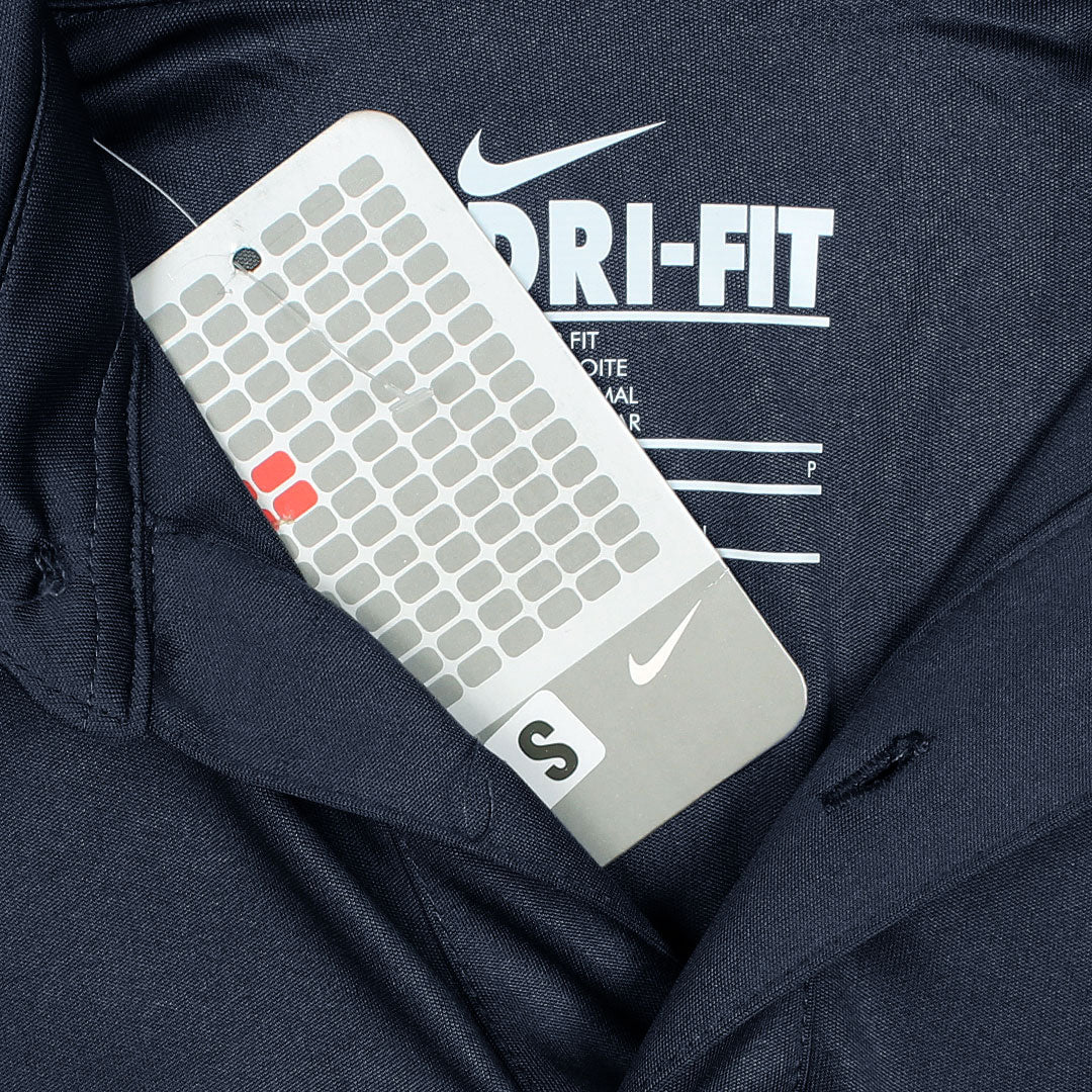 NKE PREMIUM DRI-FIT PIPING POLO SHIRT (NAVY BLUE)