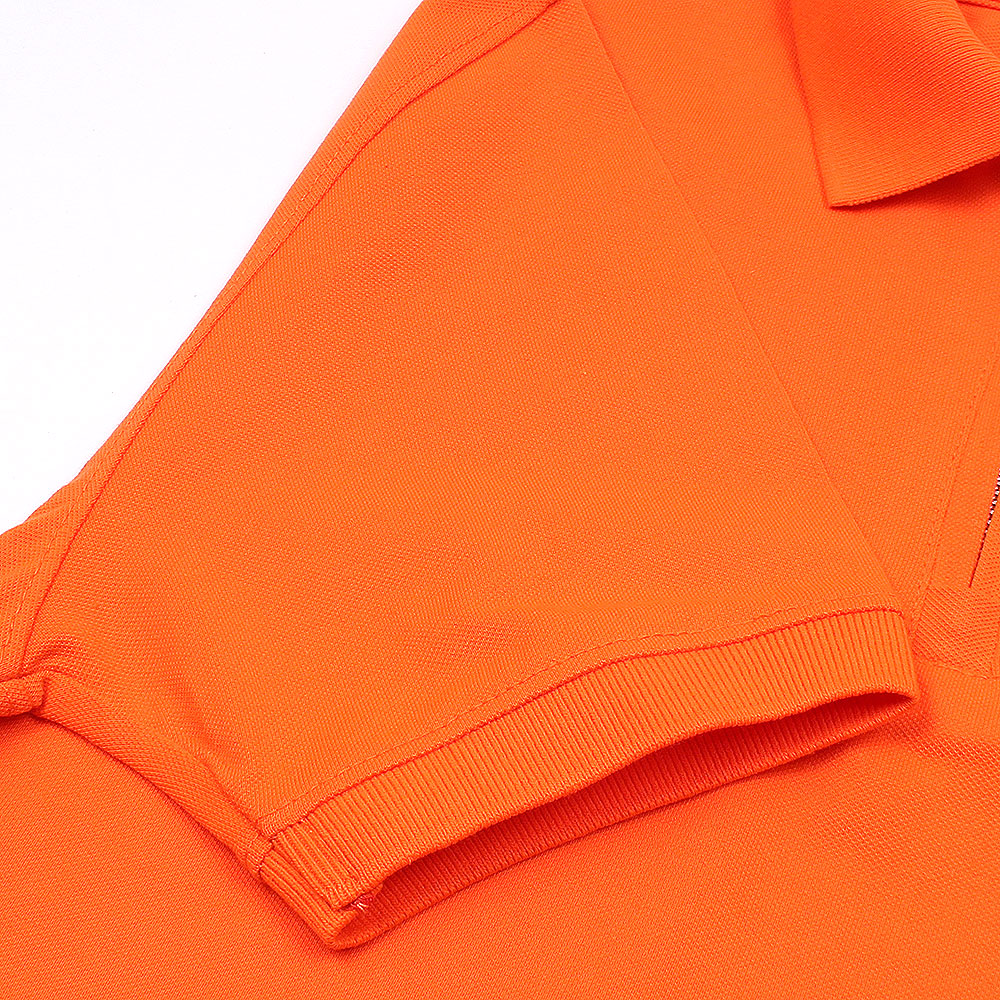 MNCLR Premium Zip Up Polo shirt (Orange)