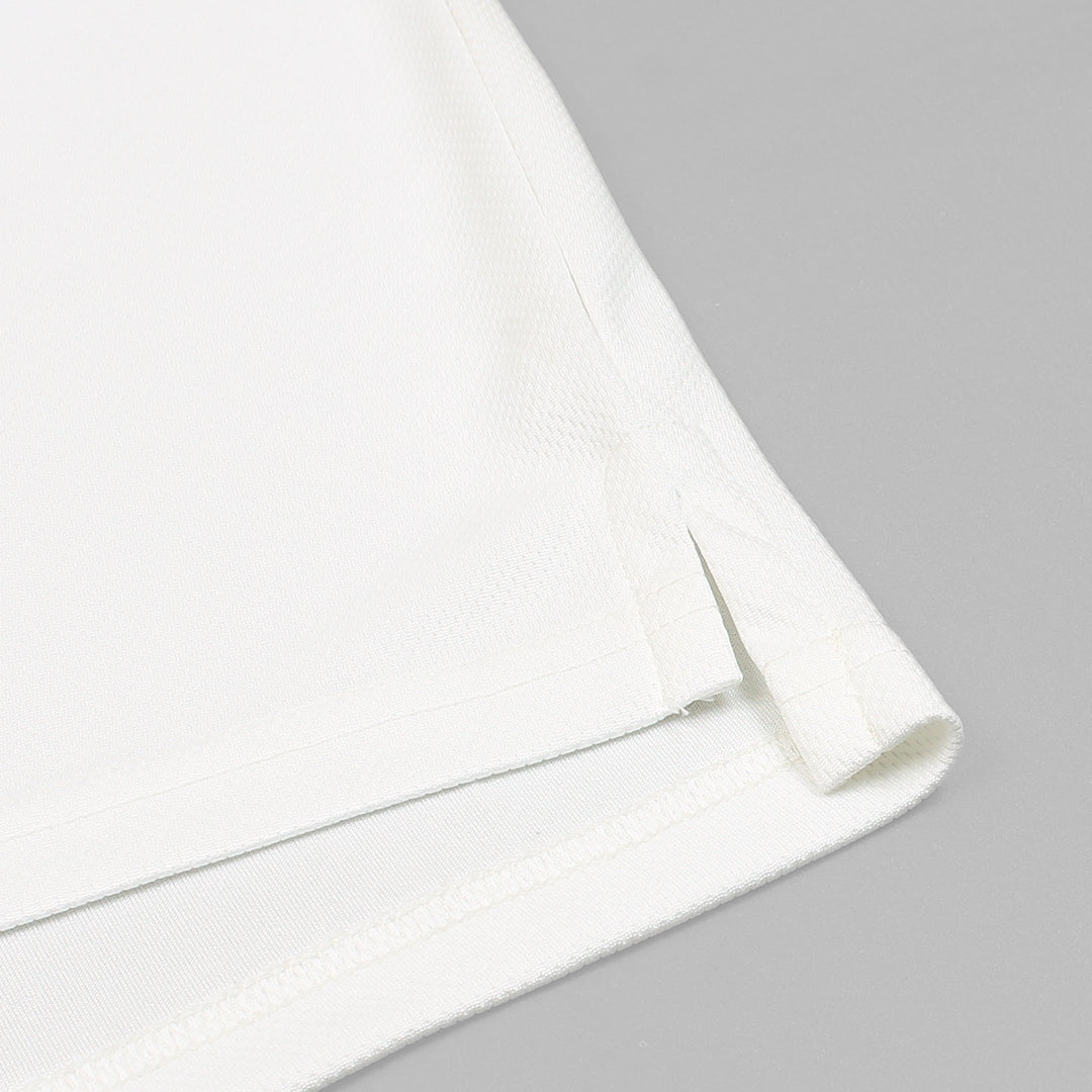 NKE PREMIUM MESH DRI-FIT PANALED POLO SHIRT (WHITE/BLACK)