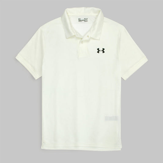 UA Imported Mesh Dri Fit Polo Shirt (Off-White)