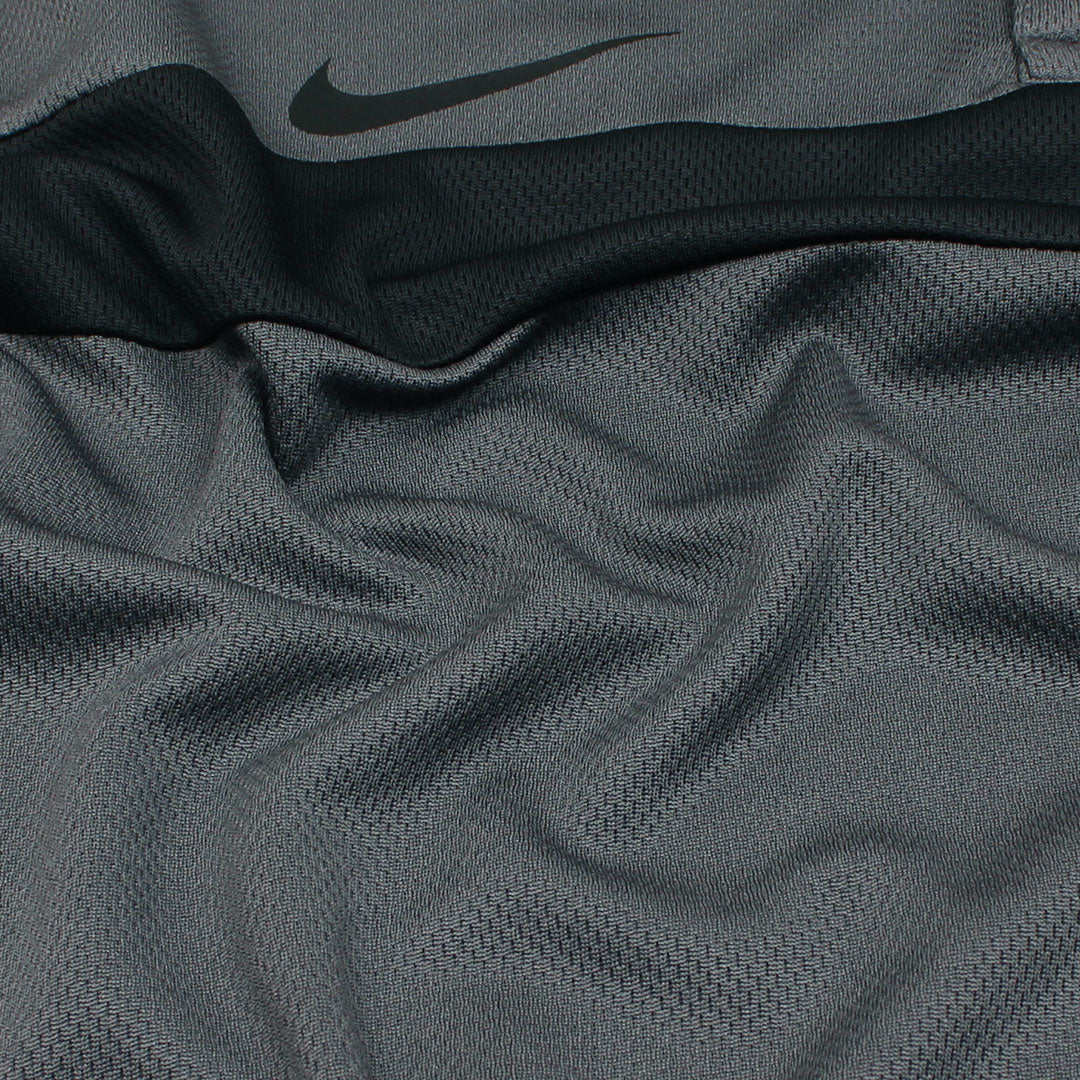NKE PREMIUM MESH DRI-FIT PANALED POLO SHIRT (GREY/BLACK)