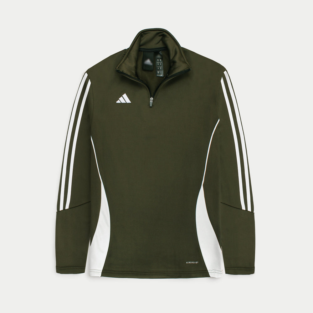 ADDAS Imported Tiro Piping Quarter Zip Tracksuit (Olive Green)