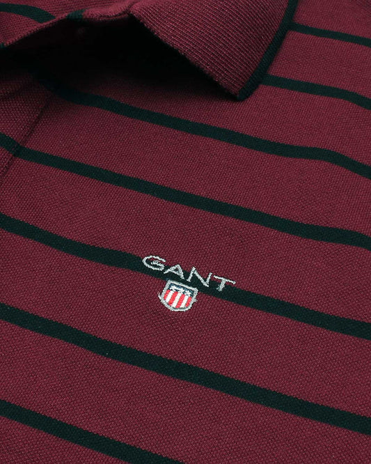 G-A-N-T IMPORTED MEN'S STRIPPER POLO SHIRT (MAROON)