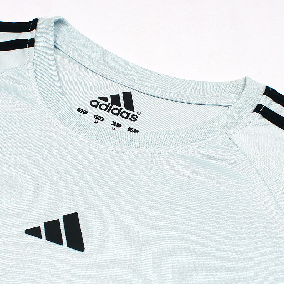 ADDAS Premium Lycra Dri-Fit Tracksuit (Sky & Black)