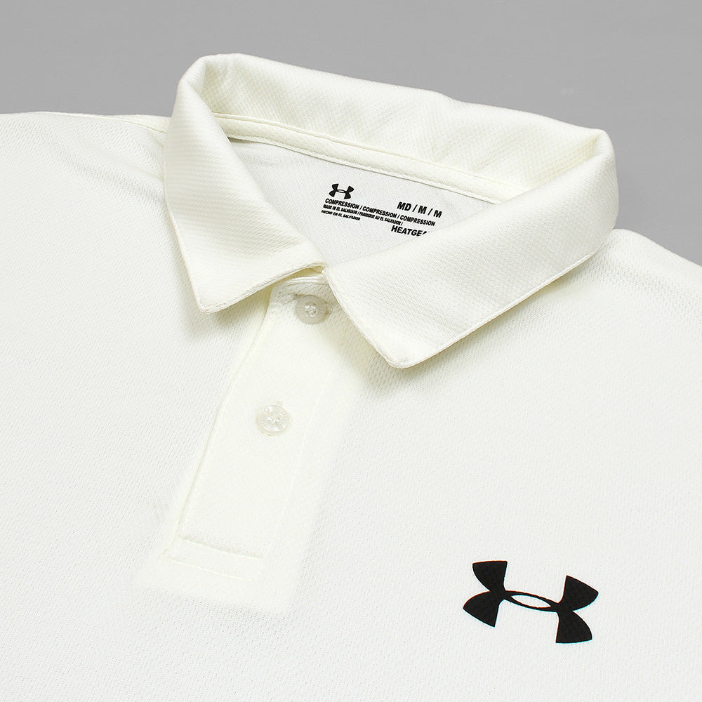 UA Imported Mesh Dri Fit Polo Shirt (Off-White)