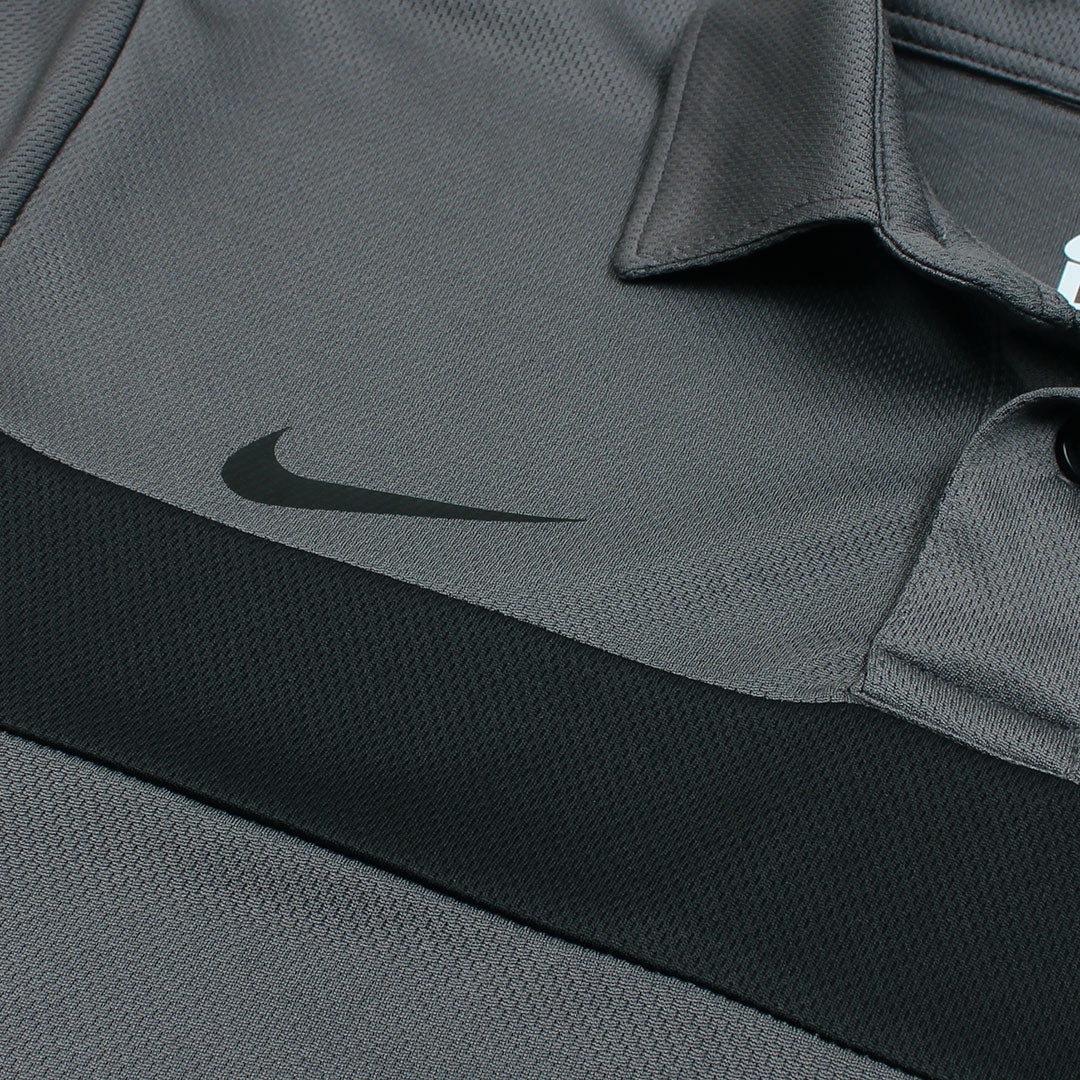 NKE PREMIUM MESH DRI-FIT PANALED POLO SHIRT (GREY/BLACK)
