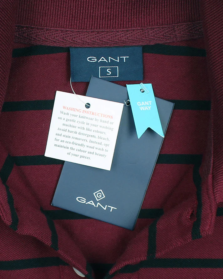 G-A-N-T IMPORTED MEN'S STRIPPER POLO SHIRT (MAROON)