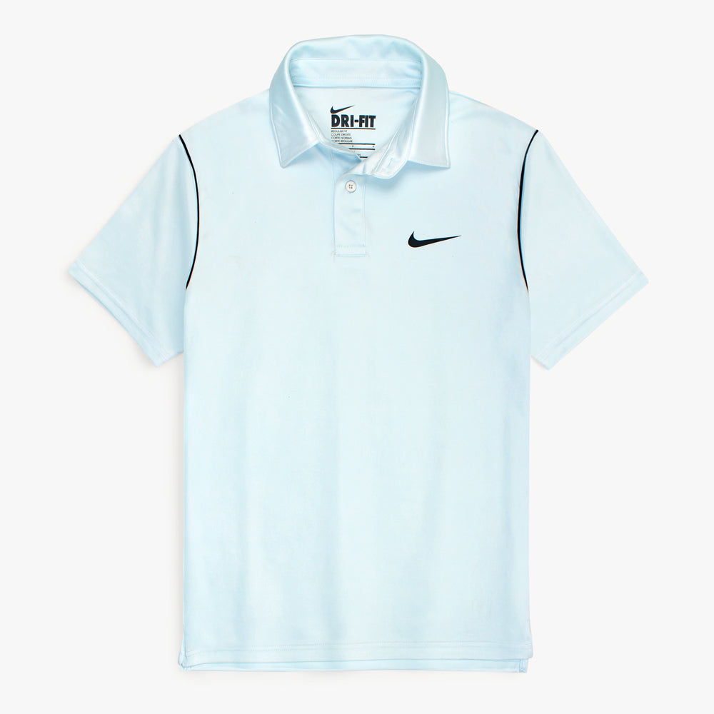 NKE PREMIUM DRI-FIT PIPING POLO SHIRT (SKY BLUE)