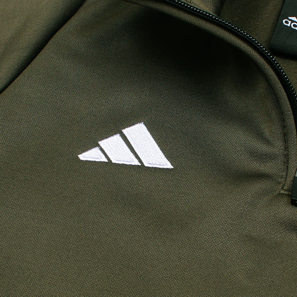 ADDAS Imported Tiro Piping Quarter Zip Tracksuit (Olive Green)