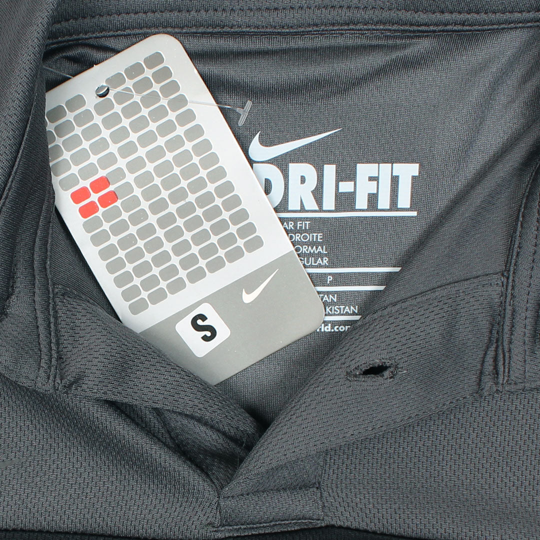 NKE PREMIUM MESH DRI-FIT PANALED POLO SHIRT (GREY/BLACK)