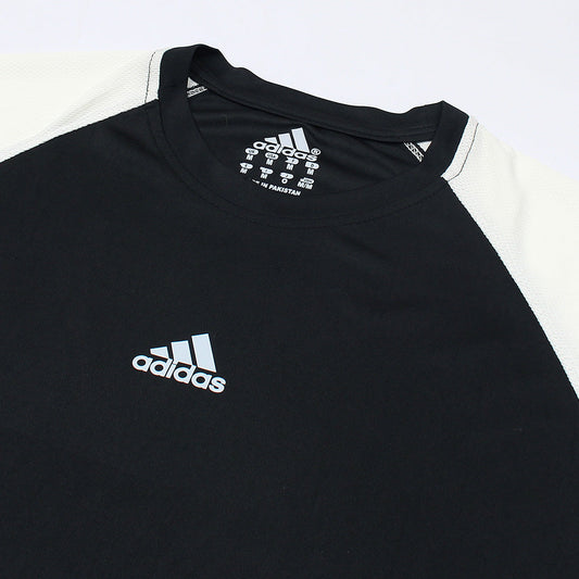 ADDAS Imported Mesh Shoulder Dri Fit T-Shirt (White & Black)