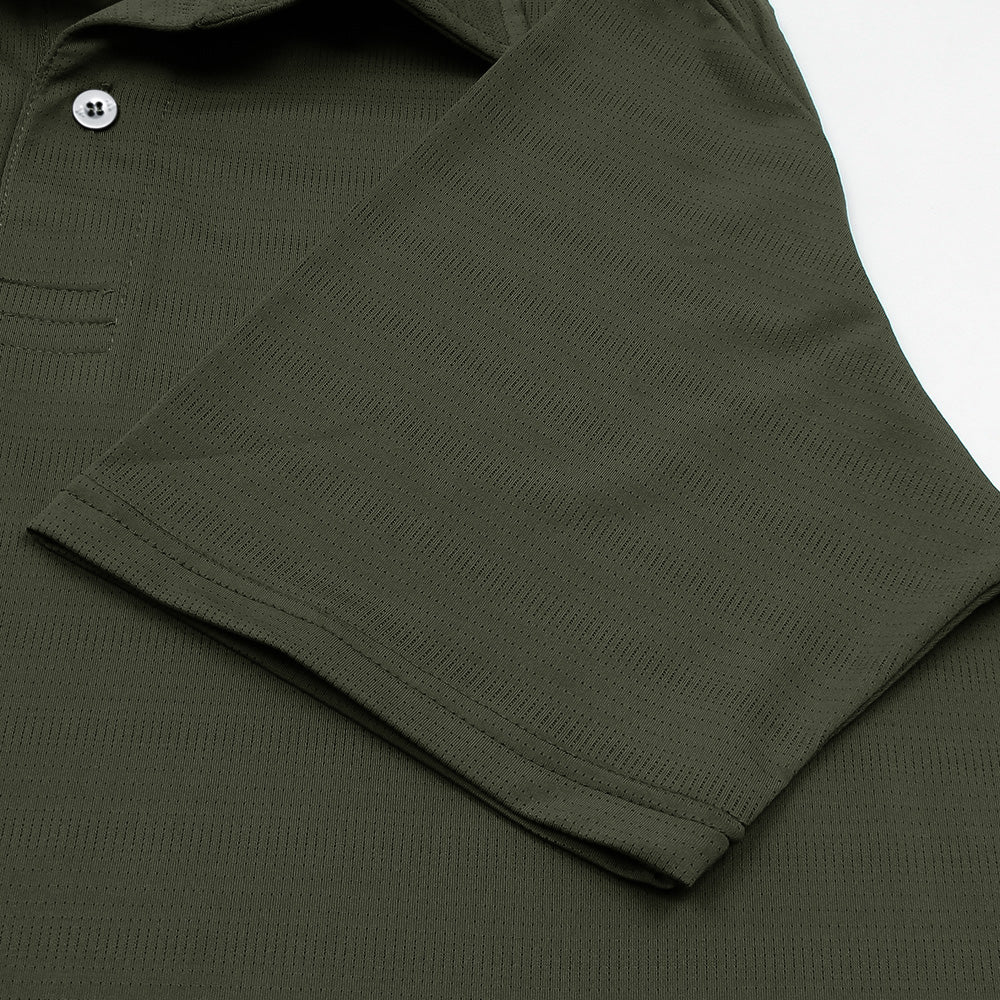 ADDAS IMPORTED BEEMESH CORE POLO SHIRT (OLIVE GREEN)