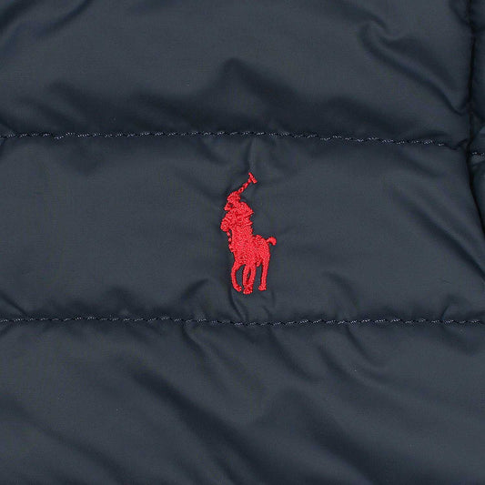 RL premium Small Pony Puffer Jacket (Navy Blue)