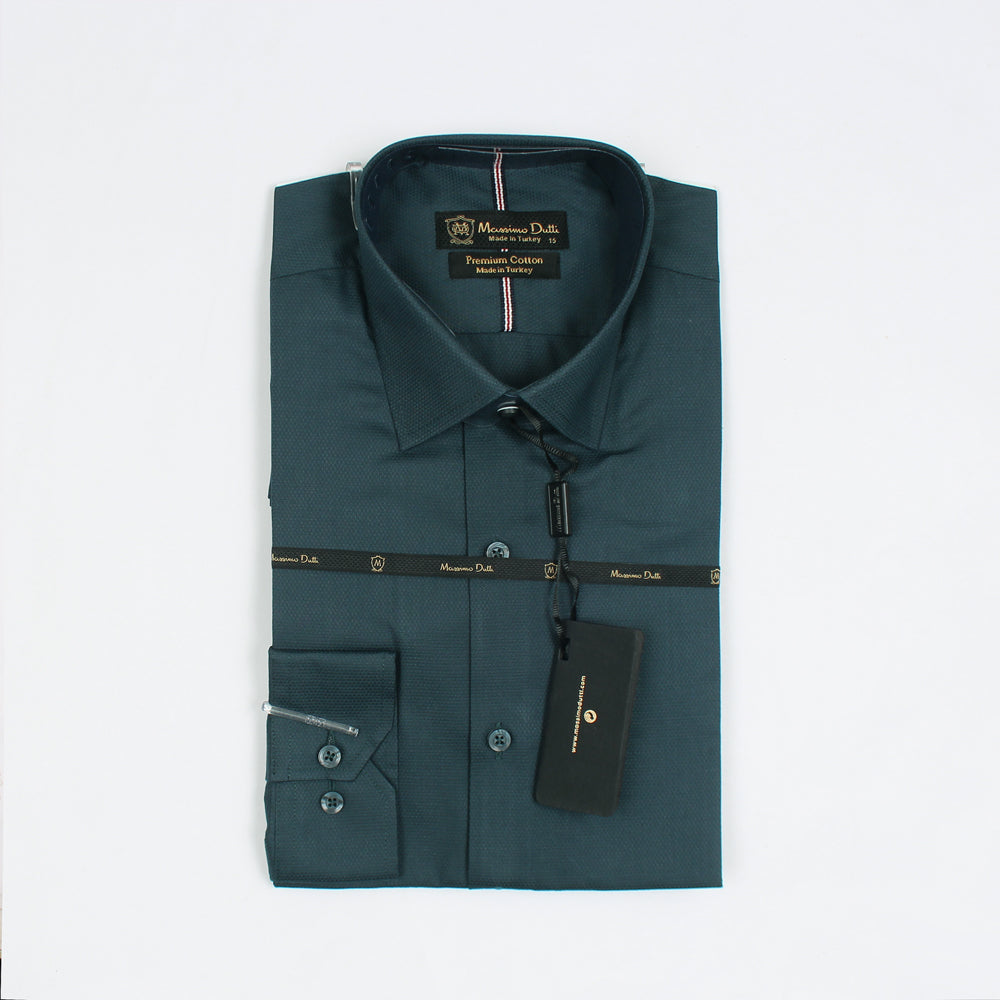 Mussimo Duti Imported Formal Shirt Dobby (Dark Teal)