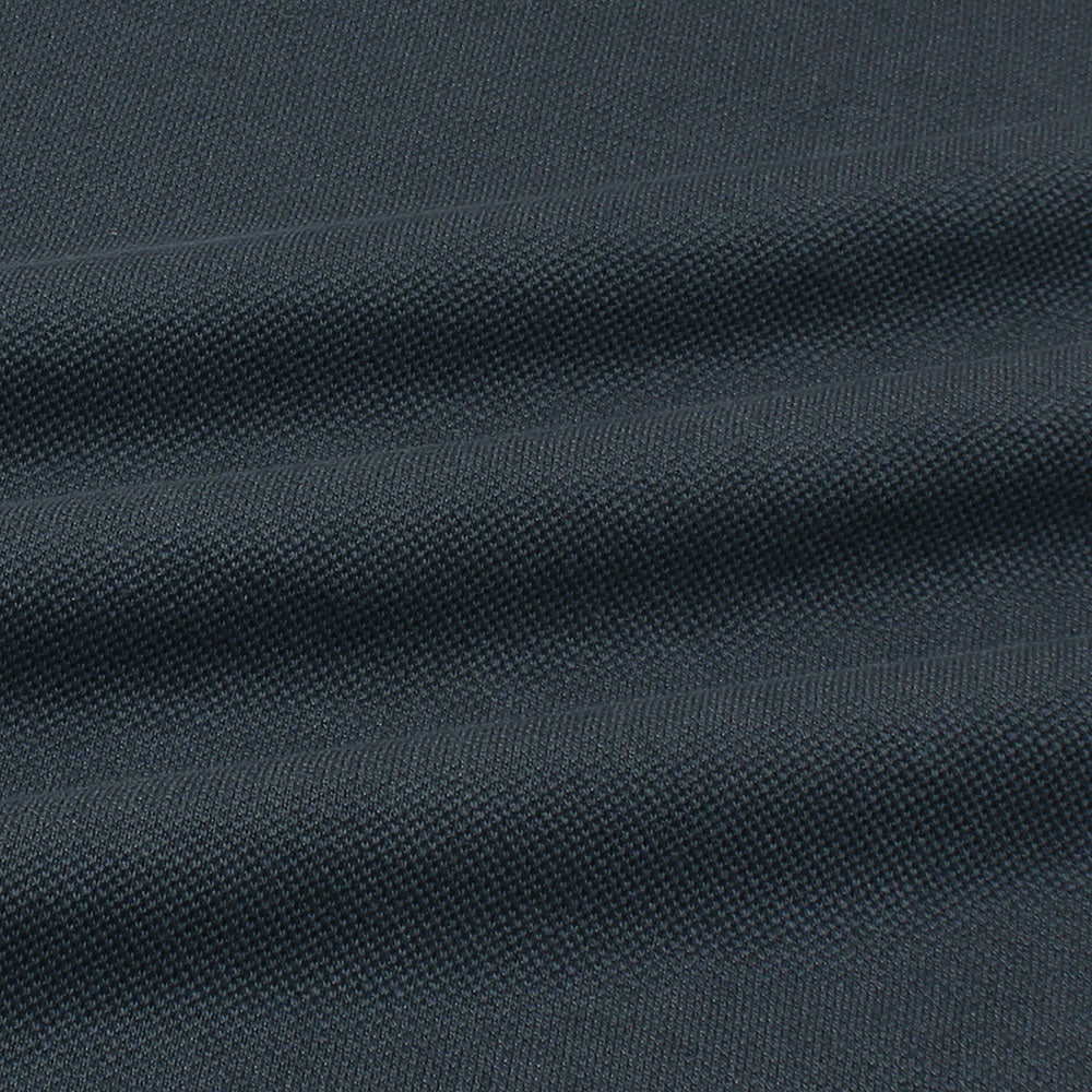 RL Imported Pique Cotton Fleece Zip-up Mockneck (Navy Blue)