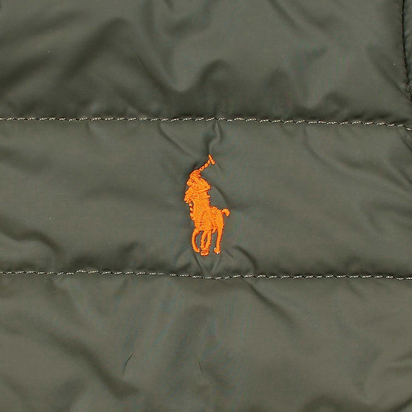 RL premium Small Pony Puffer Jacket (Olive Green)