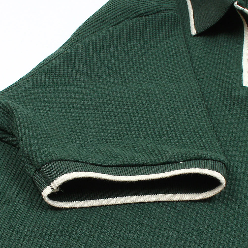 ZR PREMIUM MEN'S V NECK POLO SHIRT (GREEN)