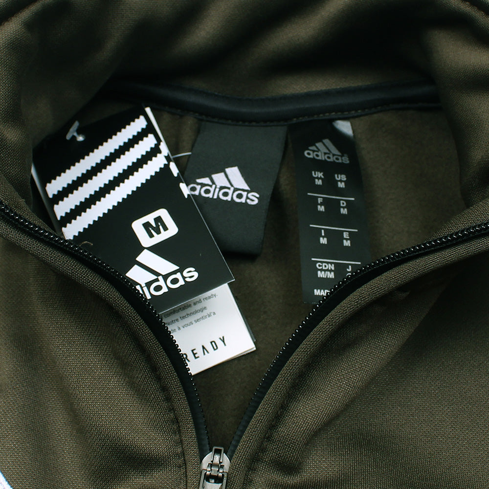 ADDAS Imported Tiro Piping Quarter Zip Tracksuit (Olive Green)