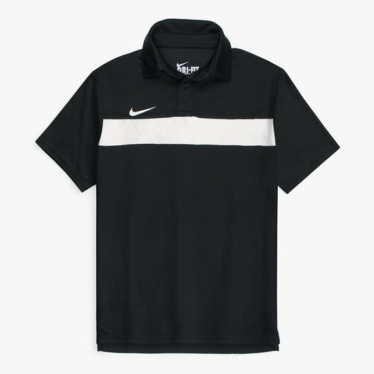 NKE PREMIUM MESH DRI-FIT PANALED POLO SHIRT (BLACK/WHITE)