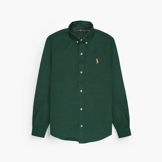 RL IMPORTED MEN'S OXFORD BUTTON CASUAL SHIRT (GREEN)