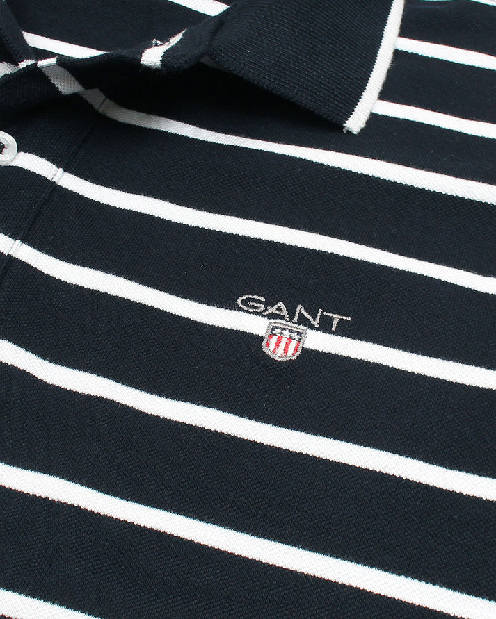 G-A-N-T IMPORTED MEN'S STRIPPER POLO SHIRT (NAVY BLUE)