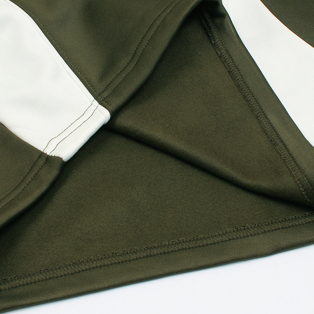 ADDAS Imported Tiro Piping Quarter Zip Tracksuit (Olive Green)