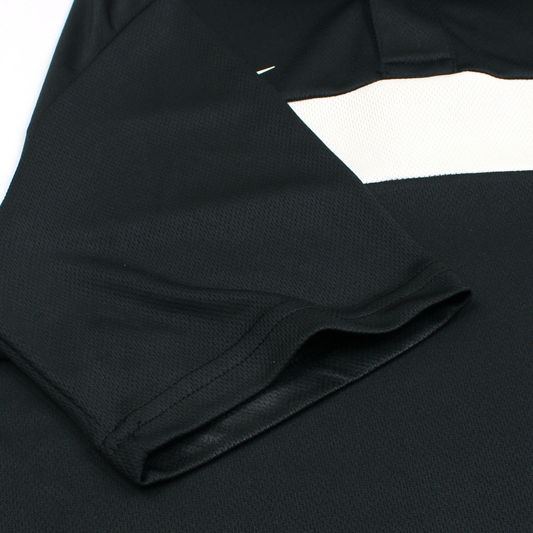 NKE PREMIUM MESH DRI-FIT PANALED POLO SHIRT (BLACK/WHITE)