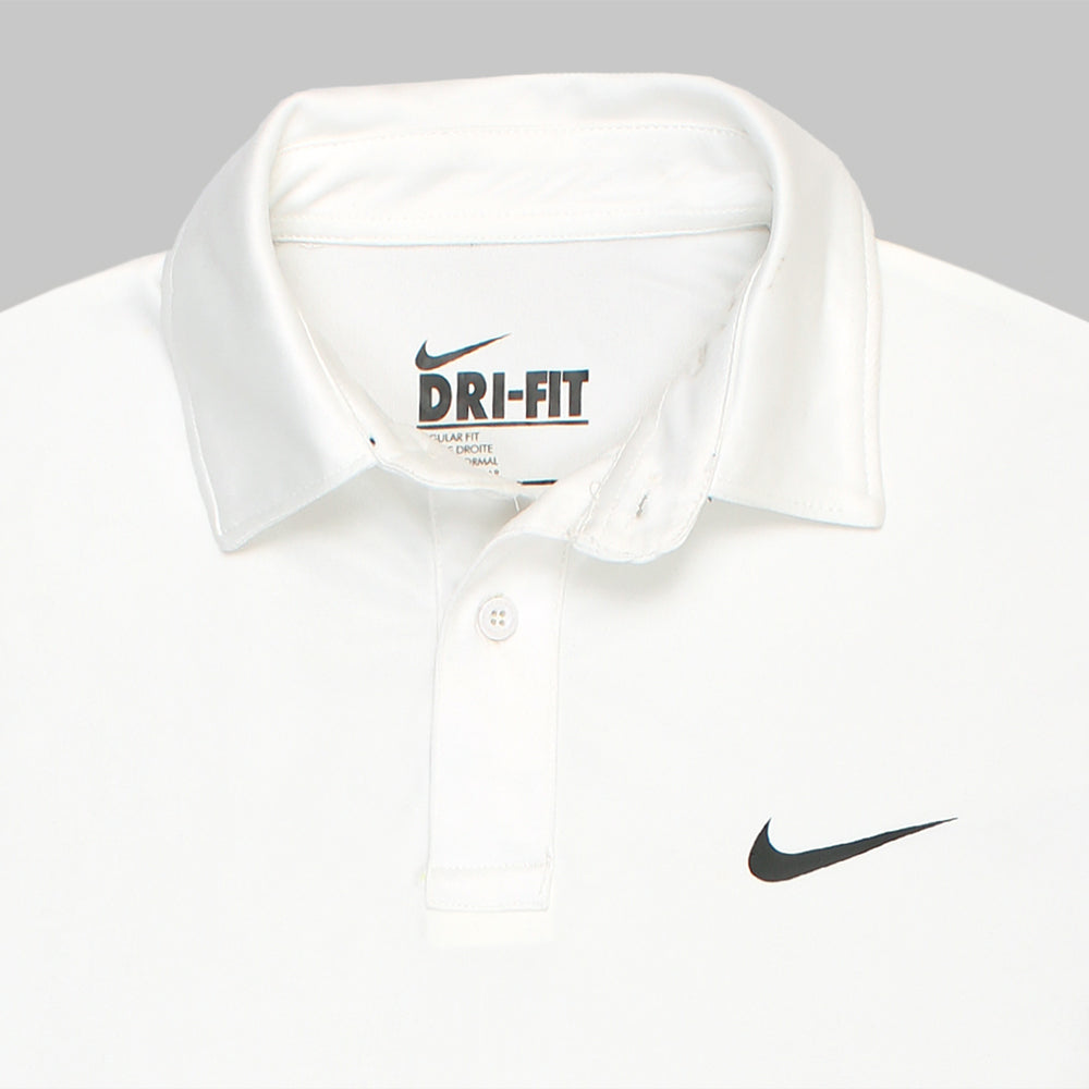 NKE PREMIUM DRI-FIT PIPING POLO SHIRT (OFF-WHITE)