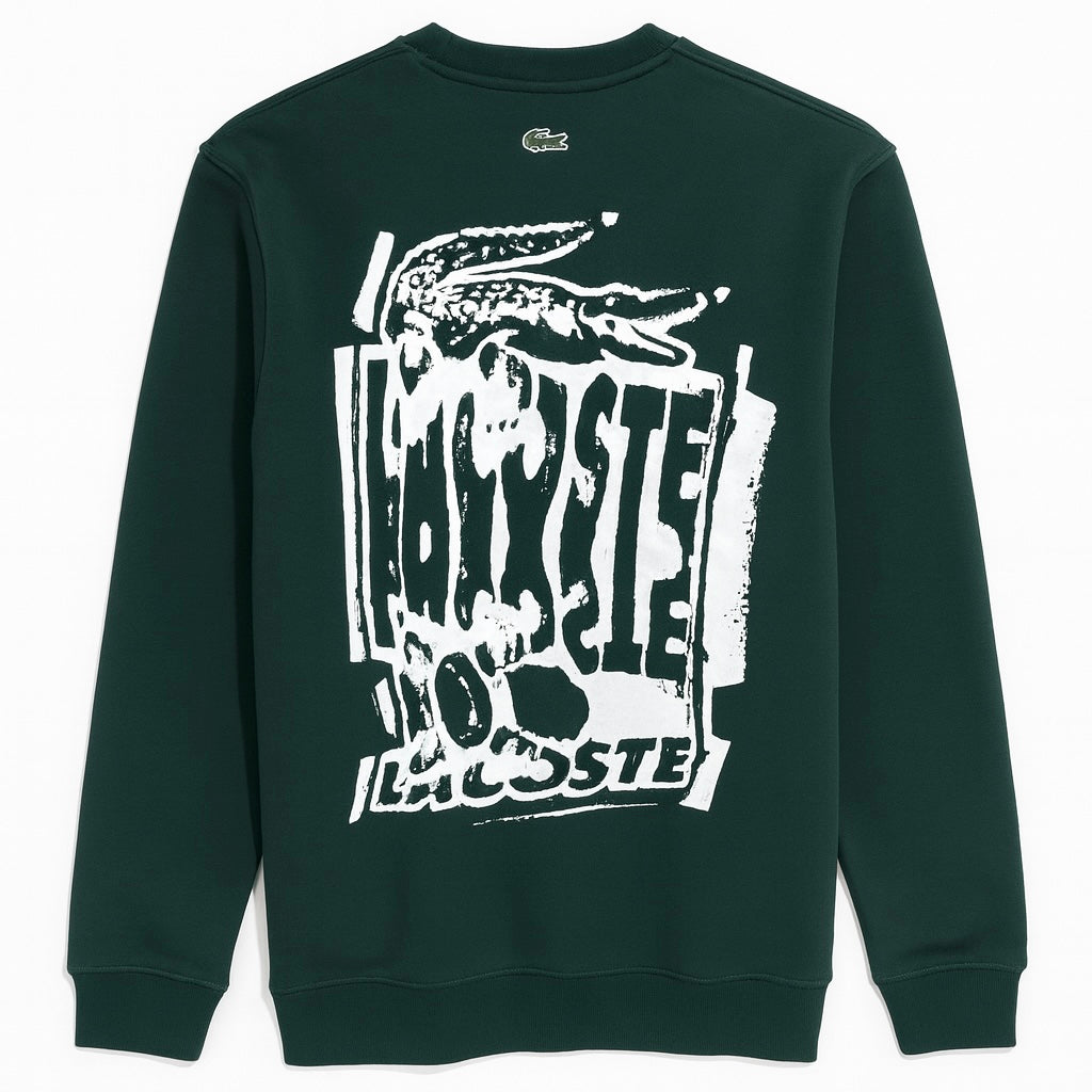 LCSTE PREMIUM COTTON FLEECE GRAPHIC PRINT SWEATSHIRT (GREEN)