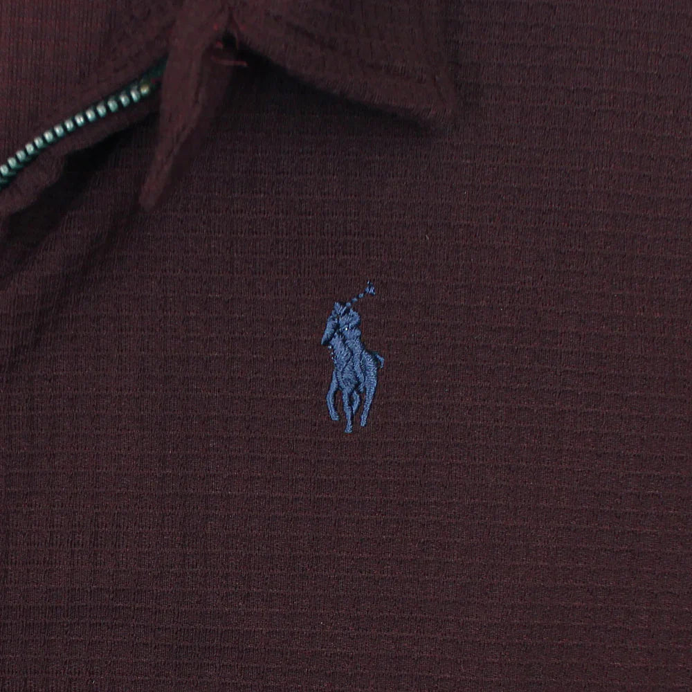 RL Imported Men Waffle Zipper Jacket (Maroon)