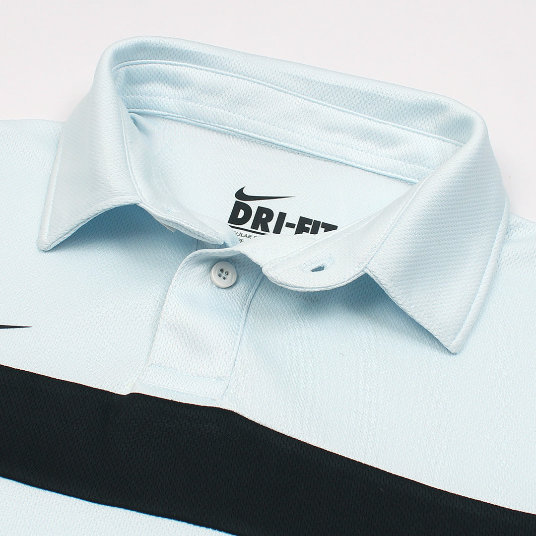 NKE PREMIUM MESH DRI-FIT PANALED POLO SHIRT (SKY BLUE)