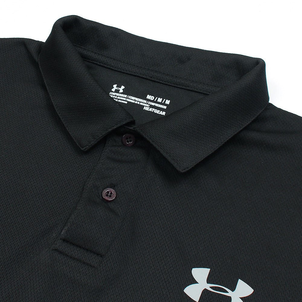 UA Imported Mesh Dri Fit Polo Shirt (Black)