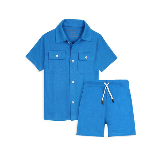ZR PREMIUM KIDS DOUBLE POCKET TWINSET (ROYAL BLUE)