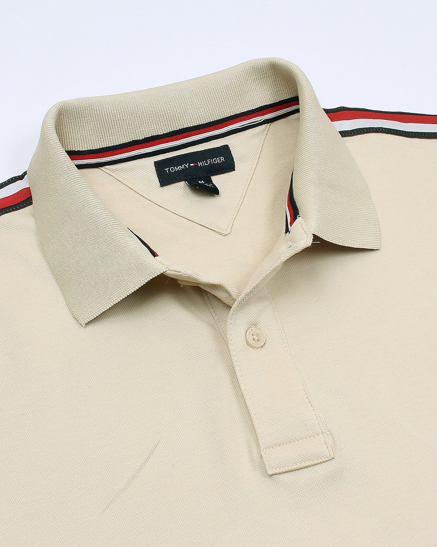 TH Imported Shoulder Stripe Polo (Stone)