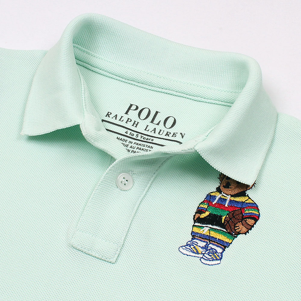 RL Kids Premium Bear Polo Shirt (Sea Green)