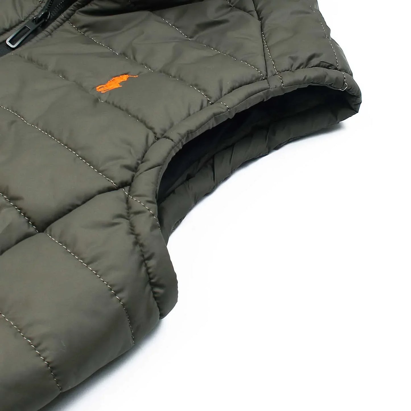 RL premium Small Pony Puffer Jacket (Olive Green)