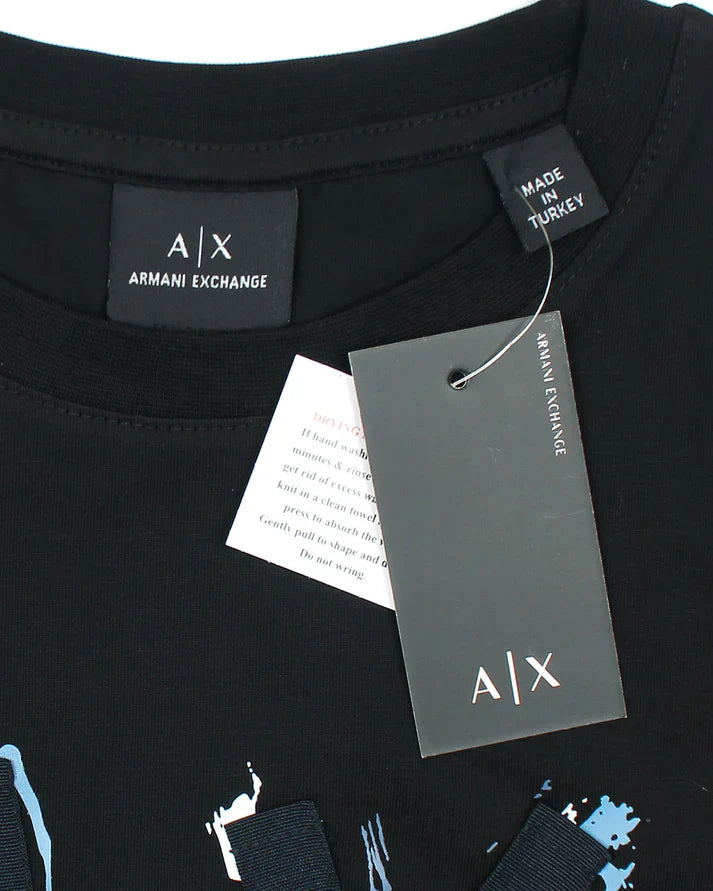 A-X IMPORTED MEN'S DESIGNER T-SHIRT (BLACK)