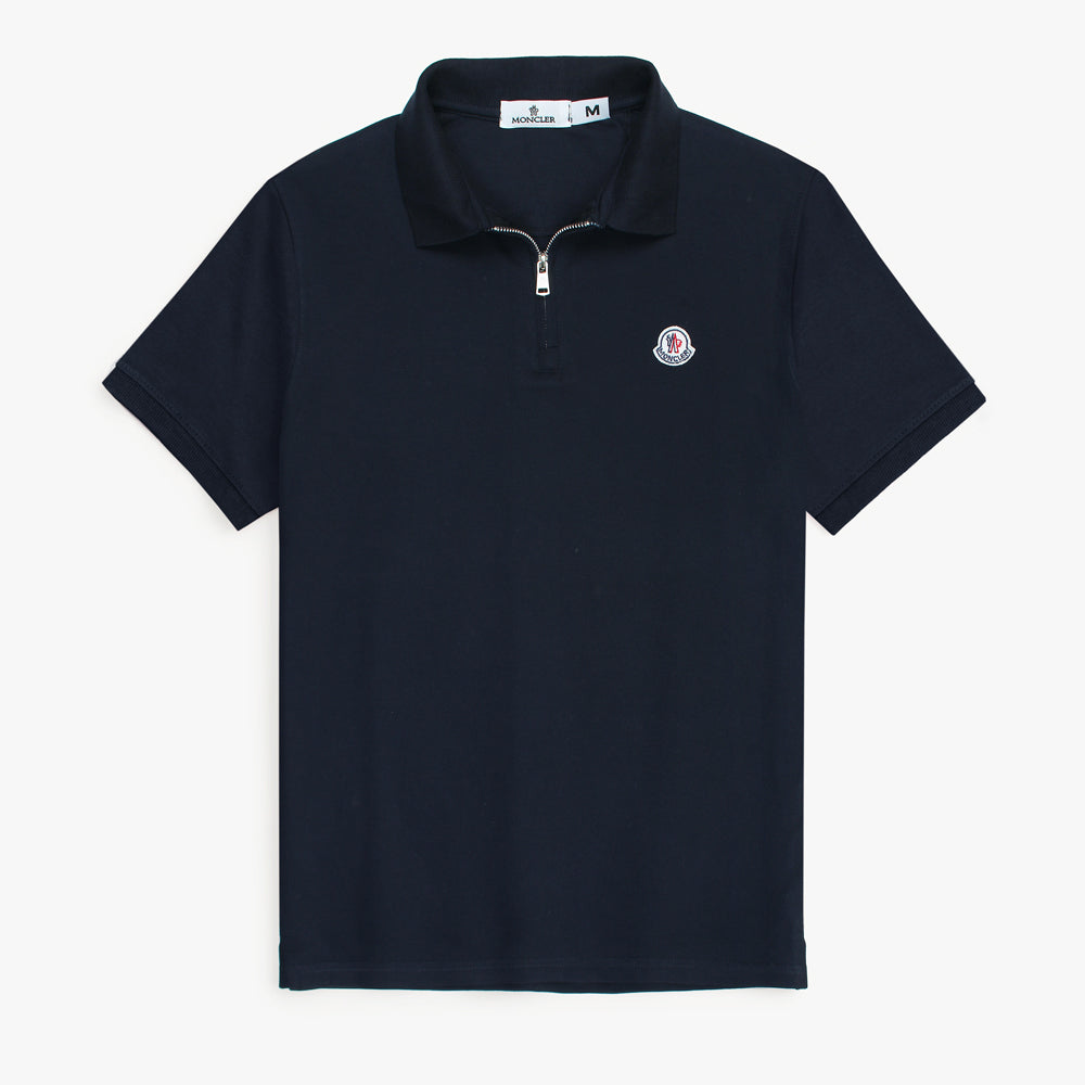 MNCLR Premium Zip Up Polo shirt (Navy Blue)
