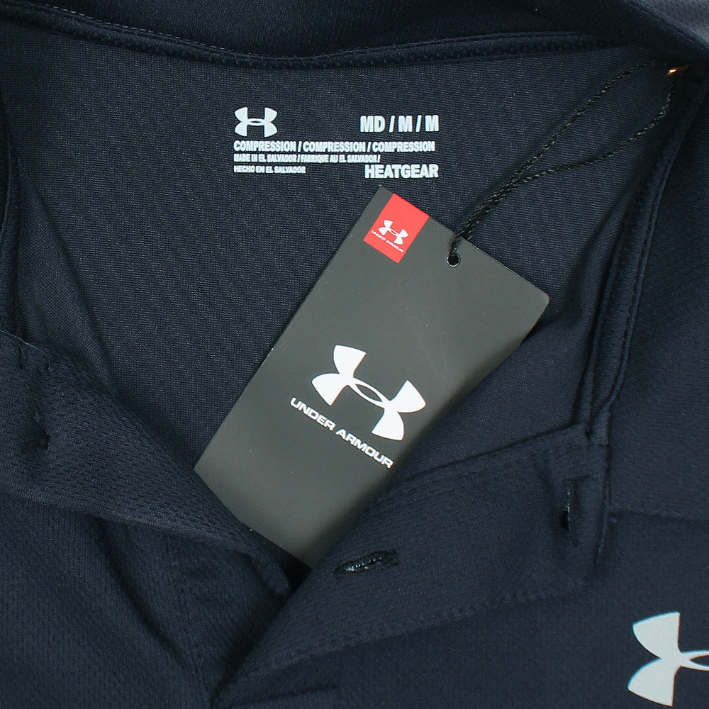 UA Imported Mesh Dri Fit Polo Shirt (Navy Blue)
