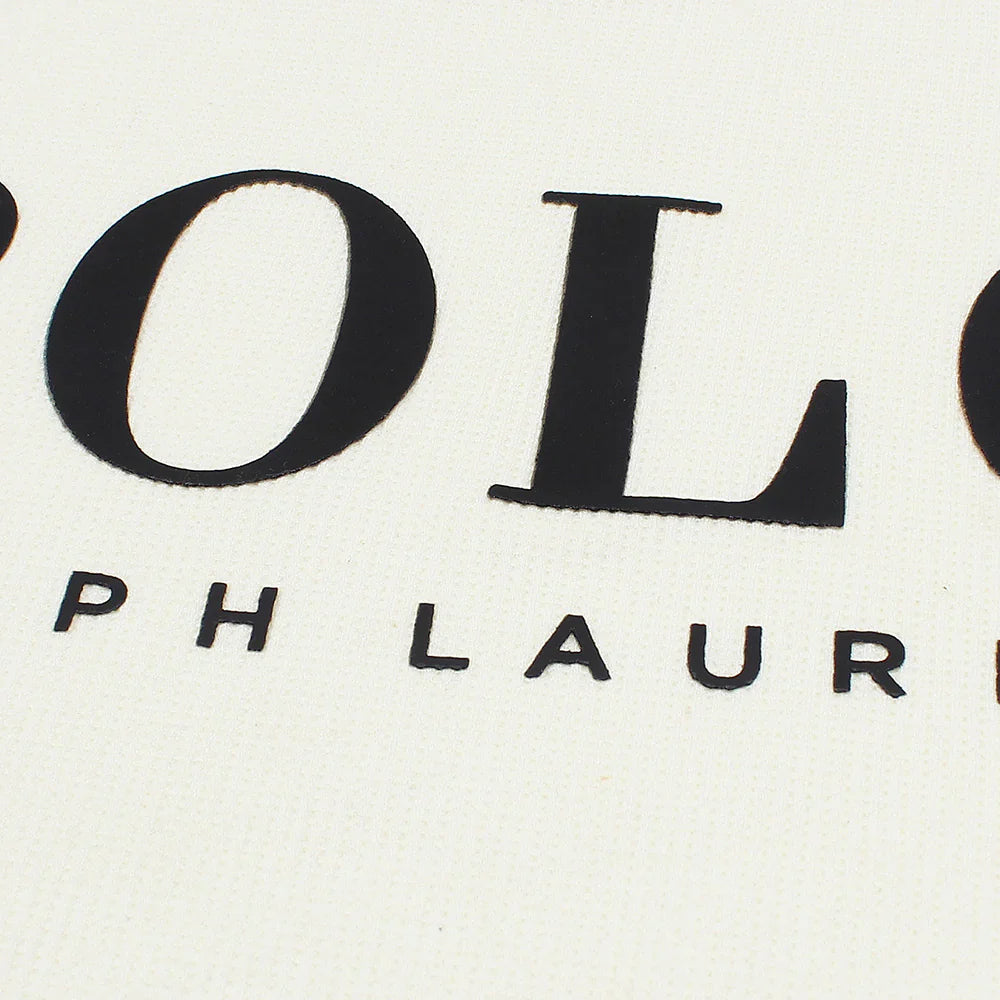 RL PREMIUM THERMAL COTTON IVORY LOGO SWEATSHIRT (OFF-WHITE)