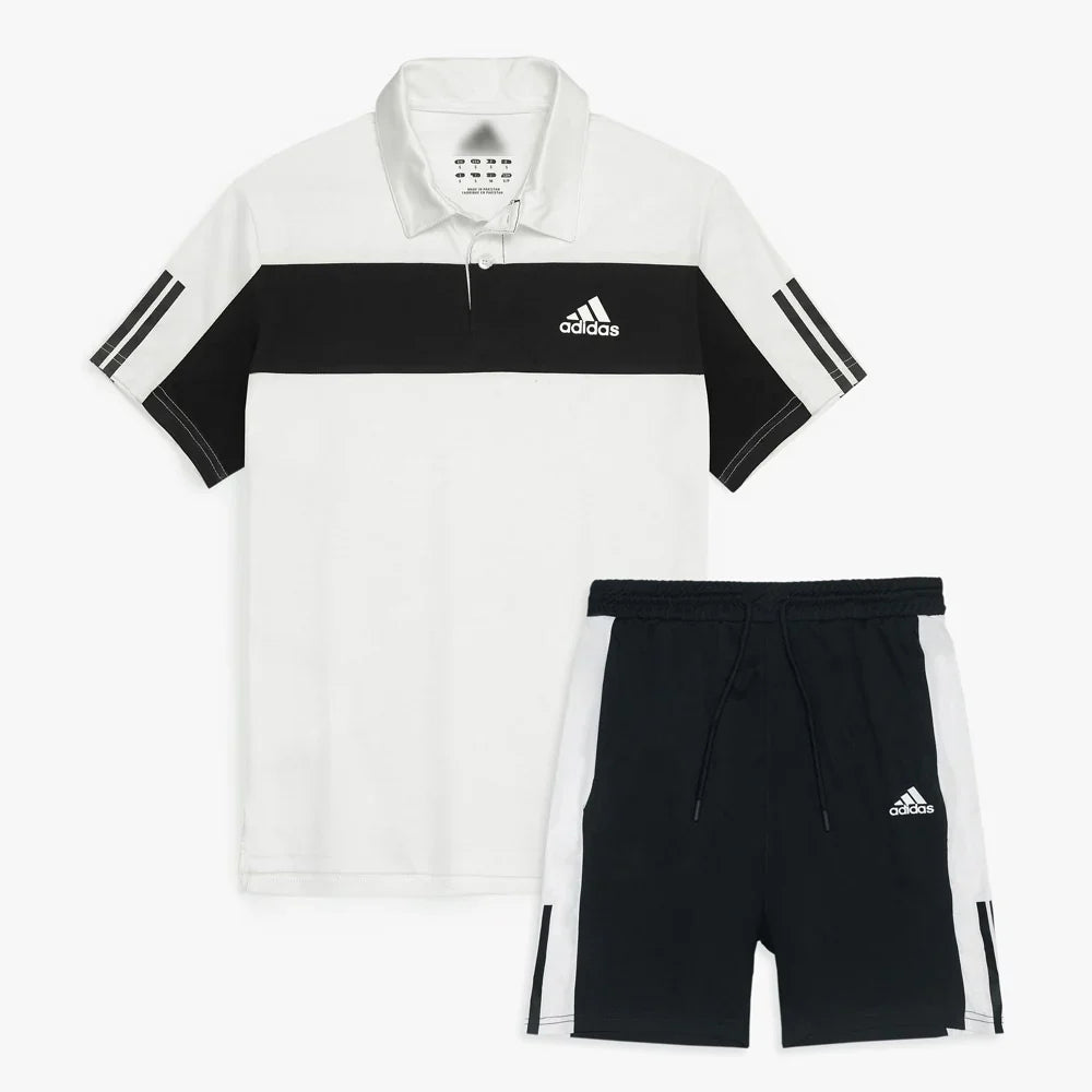 ADDAS Premium Paneled Dri-Fit Twin Set (Black&White)