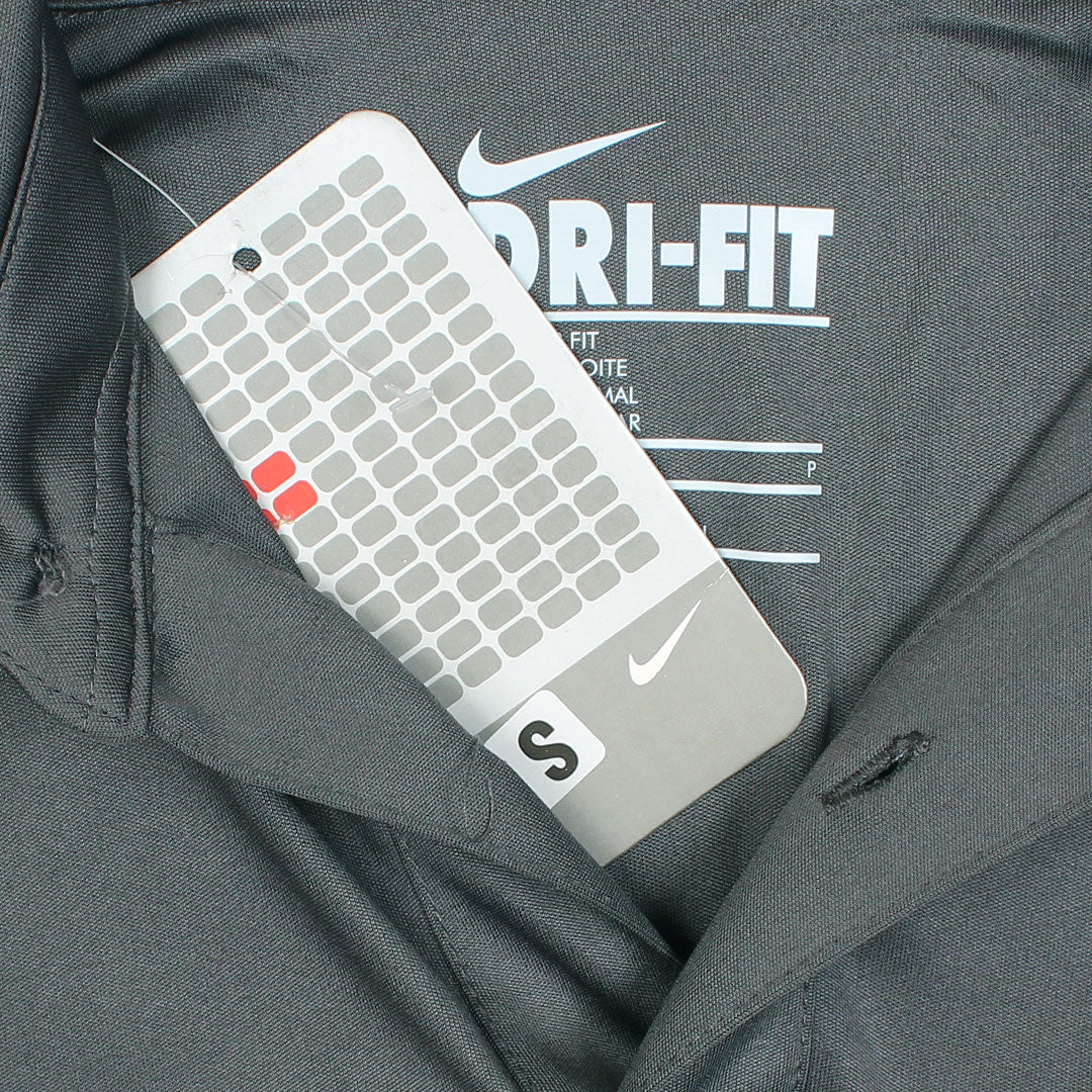 NKE PREMIUM DRI-FIT PIPING POLO SHIRT (GREY)