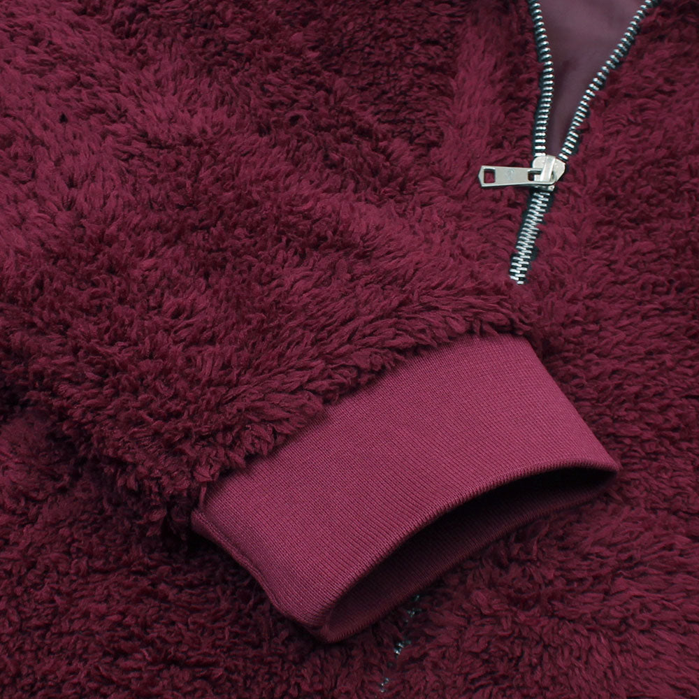 Lcste Imported Sherpa Zipper Jacket (Maroon)