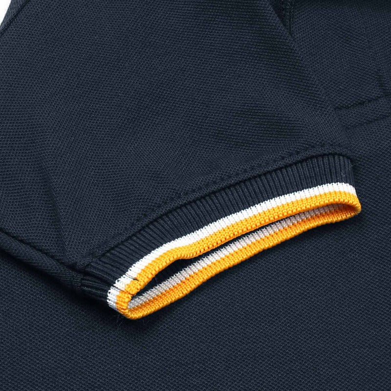 GRDNO Kids Premium Napoleon Tipped Collar Polo Shirt (Navy)