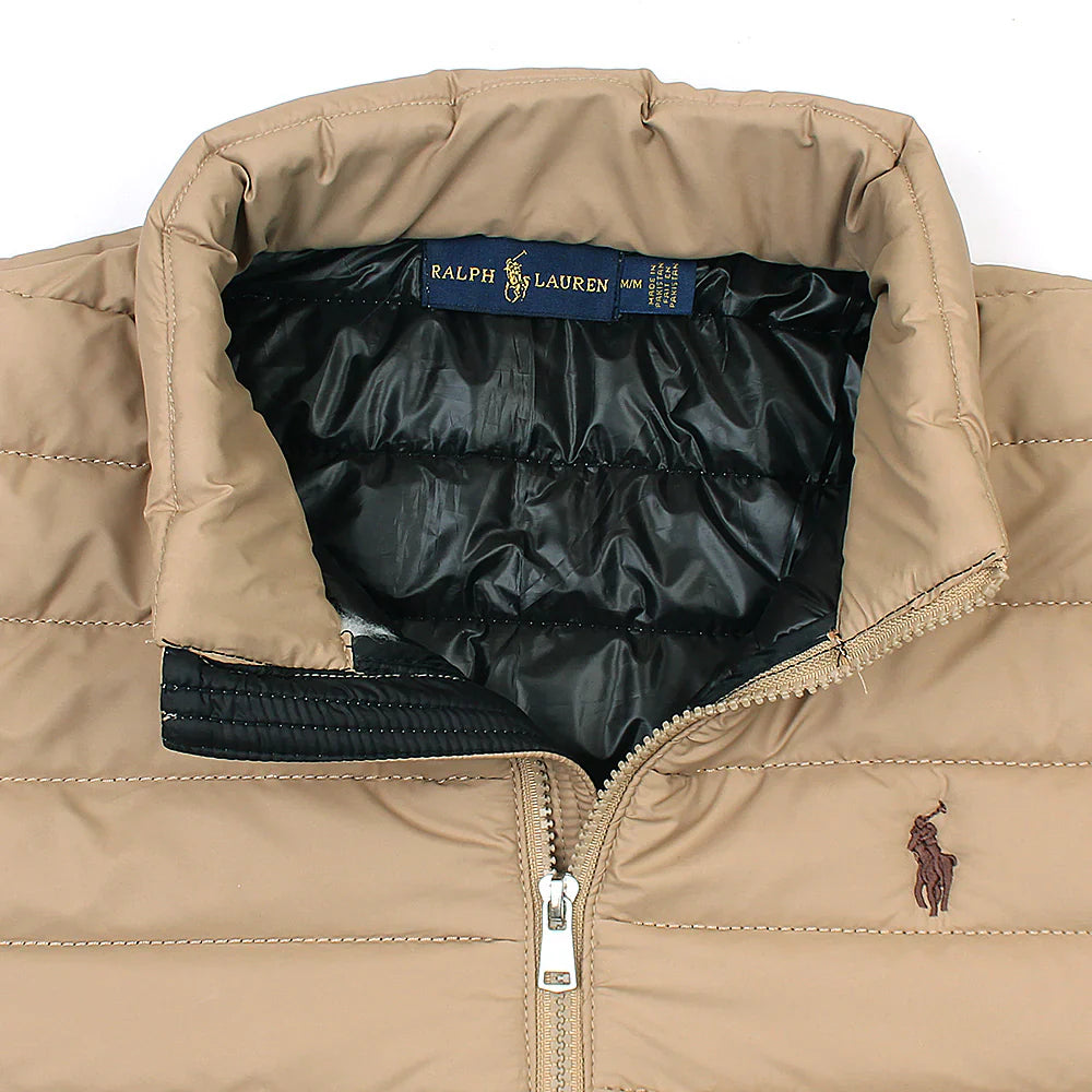 RL  Full Sleeves Small Pony Puffer Jacket (Khaaki)