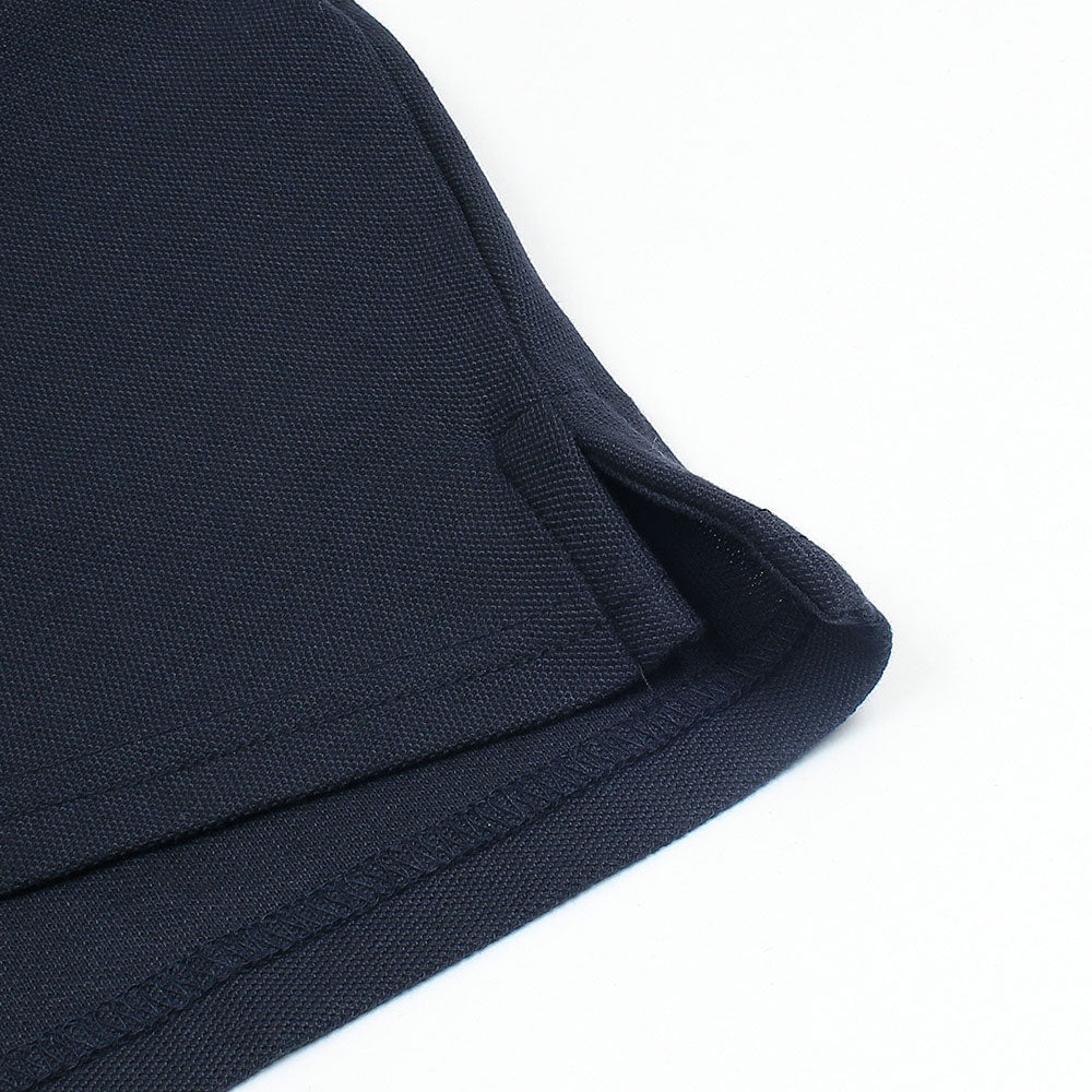 RL Premium 3 Horse Pique Cotton Polo Shirt (Navy)