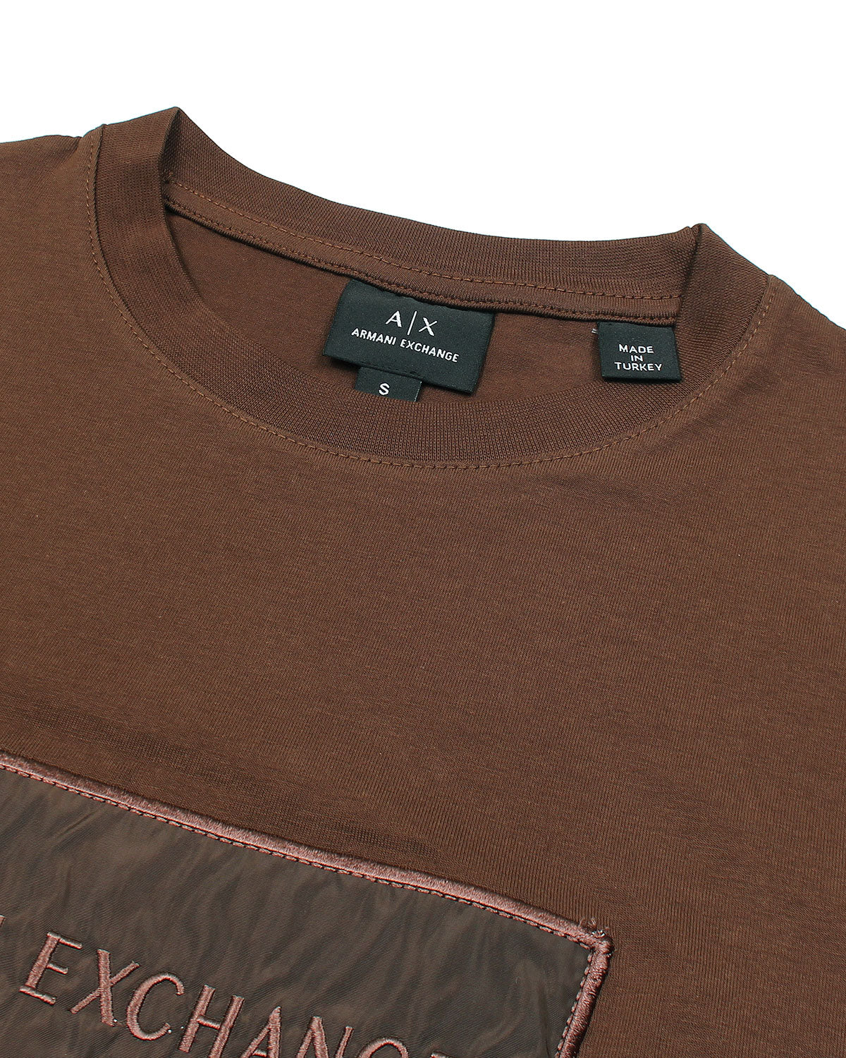 A-X IMPORTED MEN'S PATCH T-SHIRT (BROWN)